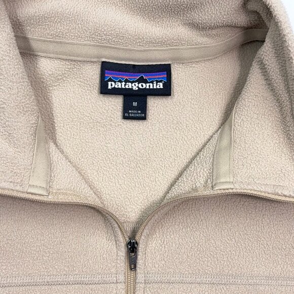 Patagonia Men's 1/4 Zip Fleece Pullover Jacket Tan - Size Medium - Picture 4 of 7